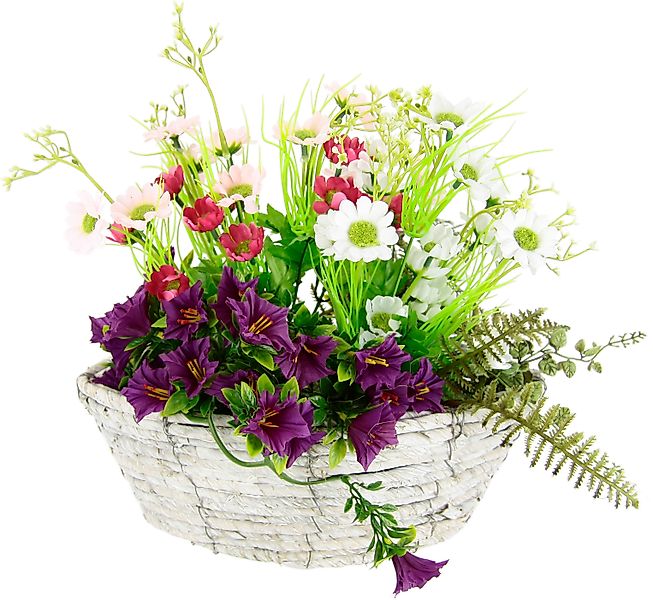 Kunstblume Gesteck Margeriten und Petunien, I.GE.A., günstig online kaufen