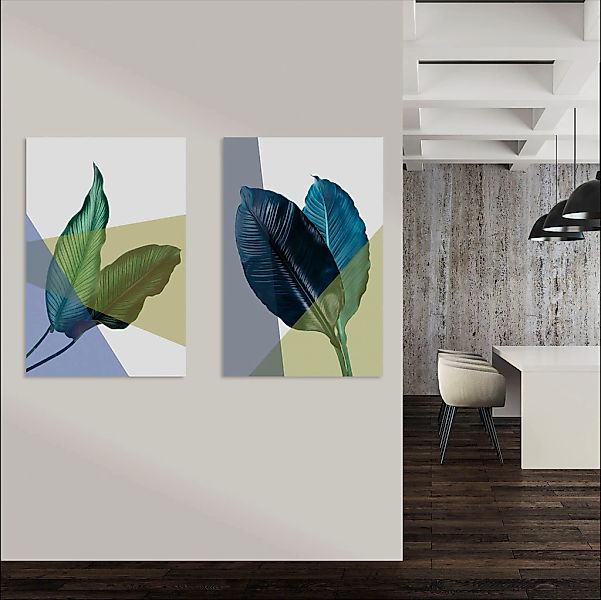 queence Acrylglasbild »Blätter«, Pflanzen-Pflanzenbilder-Kunst-Blätter-Blät günstig online kaufen