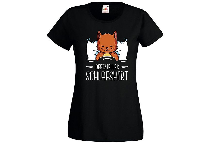 Youth Designz T-Shirt Offizielles Schlafshirt Katze Damen Shirt mit modisch günstig online kaufen