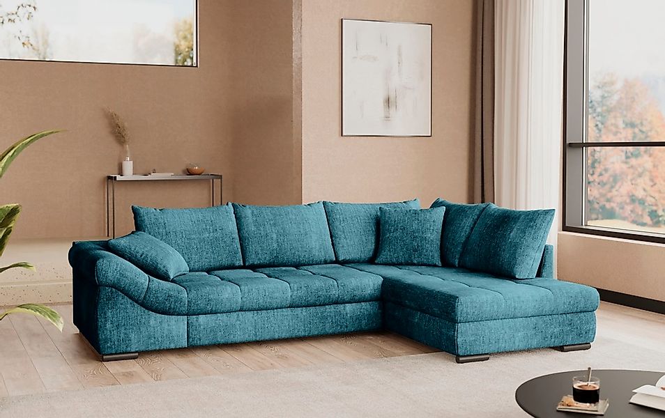 Mr. Couch Ecksofa "Allegro, L-Form" mit Hochschläfer-Bettauszug, wahlweise günstig online kaufen