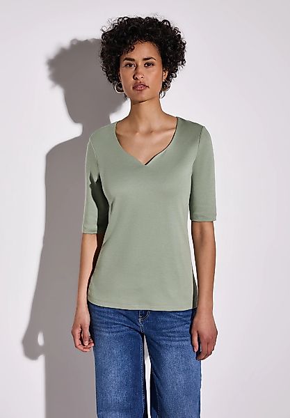 STREET ONE T-Shirt "Ada", mit Herzausschnitt günstig online kaufen