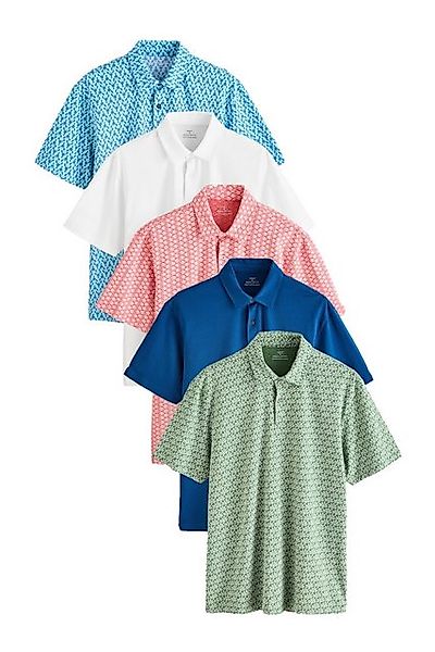 Next Poloshirt Regular Fit Kurzarm-Poloshirts, Jersey, 5er-Pack (5-tlg) günstig online kaufen