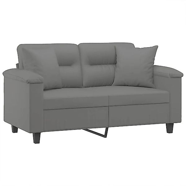 vidaXL 2-Sitzer-Sofa mit Kissen Dunkelgrau 120 cm Mikrofasergewebe 3200967 günstig online kaufen