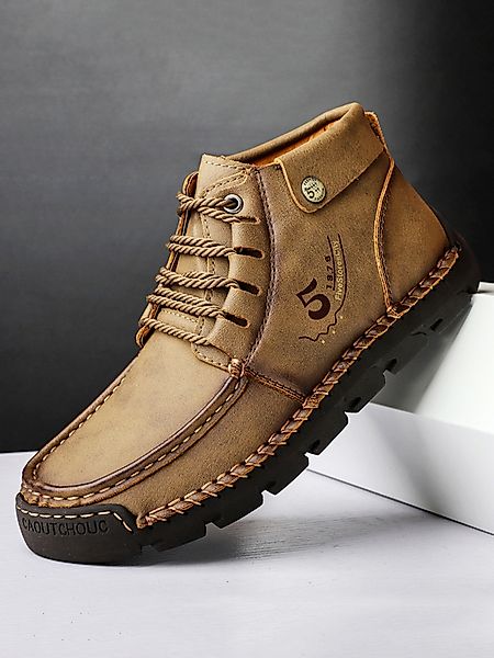 Männer Handnähen Mikrofaser Leder Soft Knöchel Stiefel günstig online kaufen