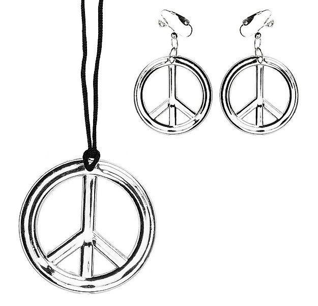 Boland Kostüm Peace Kette und Ohrringe günstig online kaufen