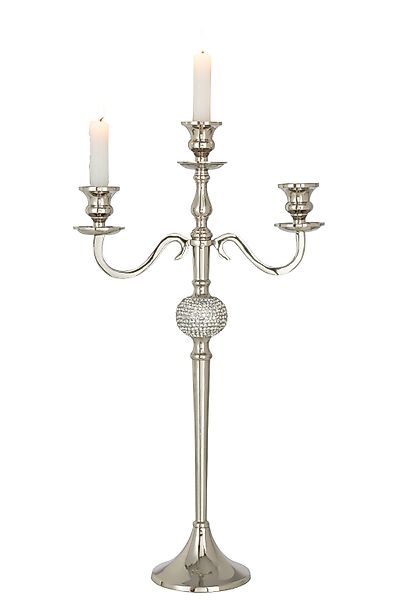 J-line Kerzenleuchter Eleganter Kerzenleuchter Silber 3-armig günstig online kaufen