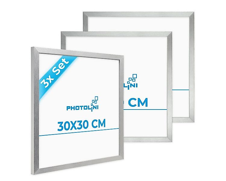 PHOTOLINI Bilderrahmen 3er Set modern mit bruchsicherem Acrylglas, Holz MDF günstig online kaufen