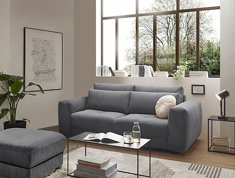 ED EXCITING DESIGN 2-Sitzer »Barura«, Big-Sofa mit 2 Nierenkissen günstig online kaufen