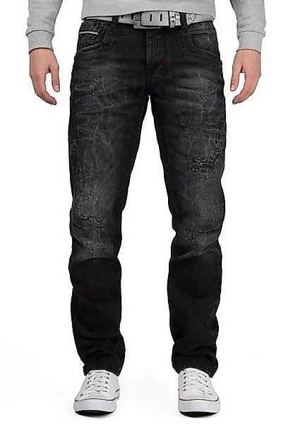 Cipo & Baxx Destroyed-Jeans Freizeit Hose BA-CD104 Black W31/L30 (1-tlg) Bl günstig online kaufen