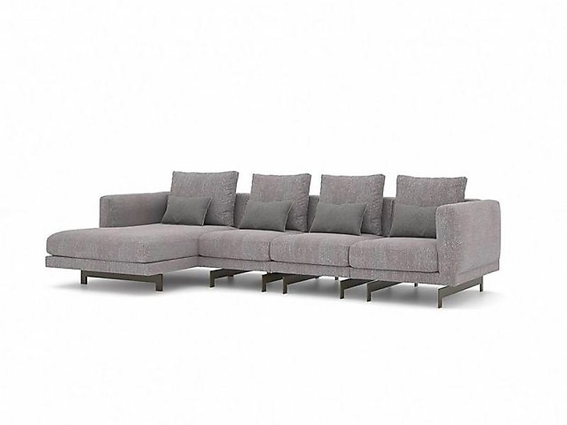 Xlmoebel Ecksofa Sofa in L-Form Entspannung Wohnzimmer Grau Eckcouch Polste günstig online kaufen