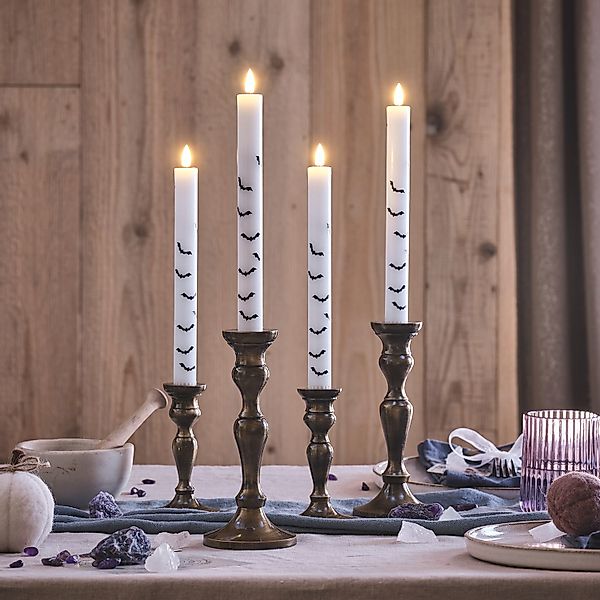 4er Set TruGlow® LED Stabkerzen Echtwachs Fledermäuse günstig online kaufen