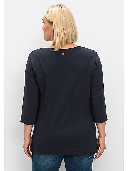 Sheego 3/4-Arm-Shirt "Große Größen", aus reiner Baumwolle günstig online kaufen