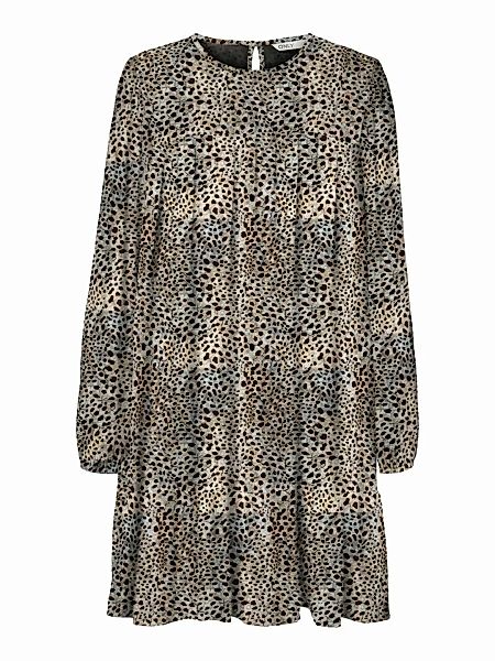 ONLY Print Kleid Damen Grau günstig online kaufen