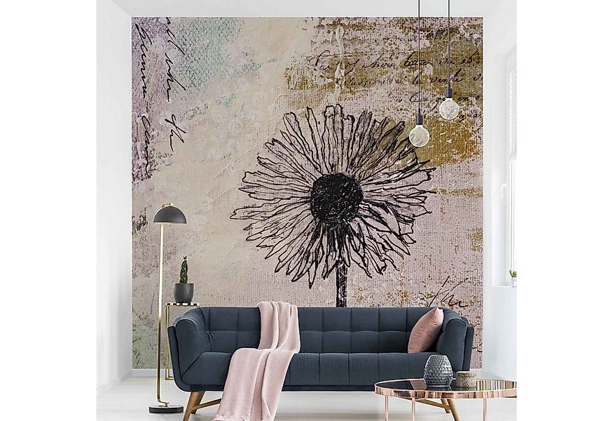 Bilderdepot24 Fototapete Blumen Shabby Pusteblume Blumentapete Floral Natur günstig online kaufen
