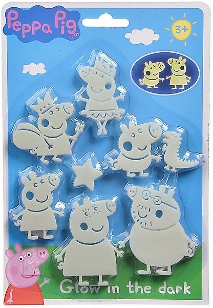 SIMBA Wanddekoobjekt Dekoration Kinderzimmer Glow in the Dark Peppa Pig Set günstig online kaufen