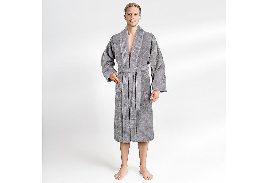 HAMMETEX Herrenbademantel hergestellt aus 100% Baumwolle – 380 g/m² Frottee günstig online kaufen
