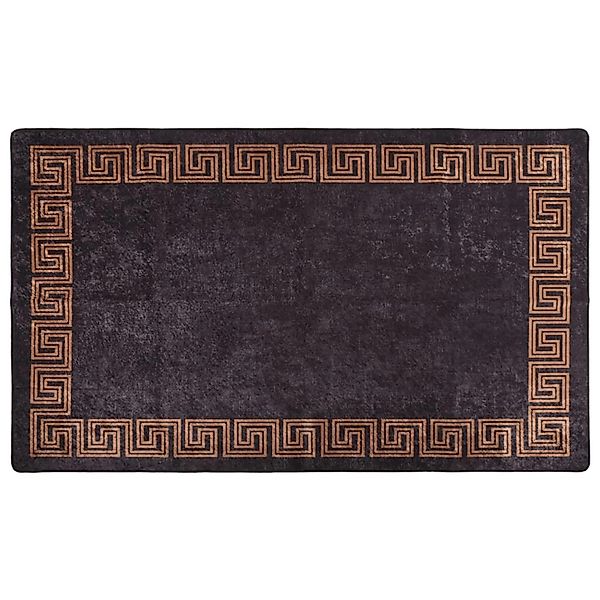 vidaXL Teppich Waschbar Schwarz Und Gold 120x170 Cm Rutschfest 1908207 günstig online kaufen
