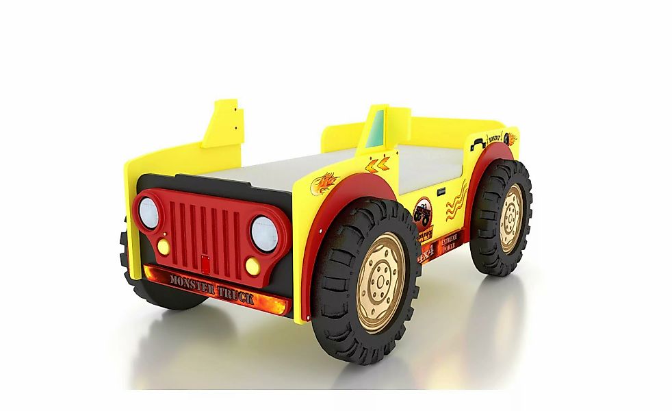 Autobett   ¦ gelb ¦ Maße (cm): B: 116 H: 92 Betten > Bettgestelle - Höffner günstig online kaufen