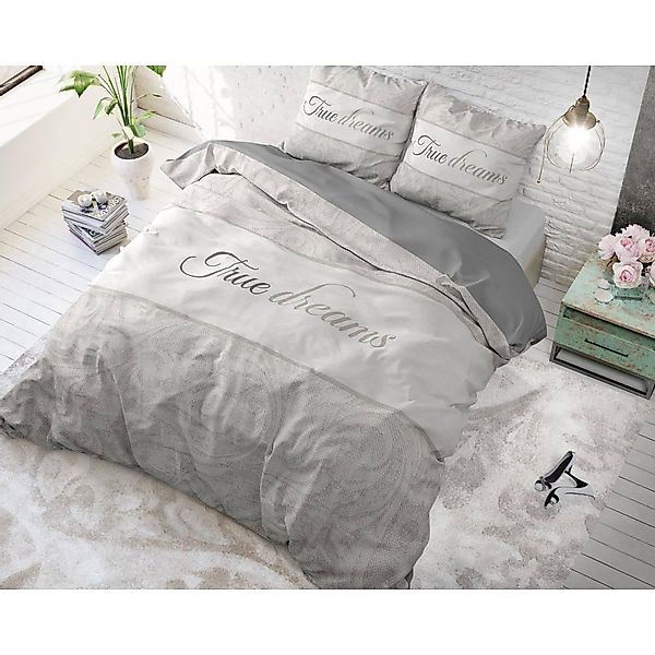 Sitheim-Europe Bettwäsche TRUE DREAMS 2 GRAU- Bettbezug & Kissenbezüge, Bau günstig online kaufen