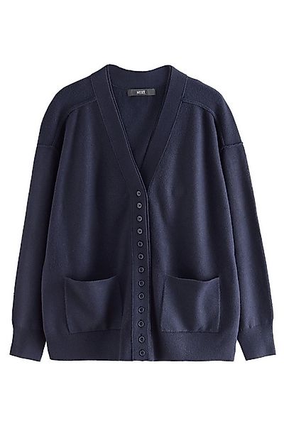 Next Strickjacke Superweiche Strickjacke mit V-Ausschnitt +Taschen (1-tlg) günstig online kaufen