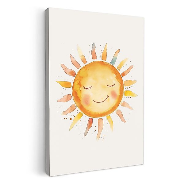 OneMillionCanvasses® Leinwandbild Sonne - Aquarell - günstig online kaufen