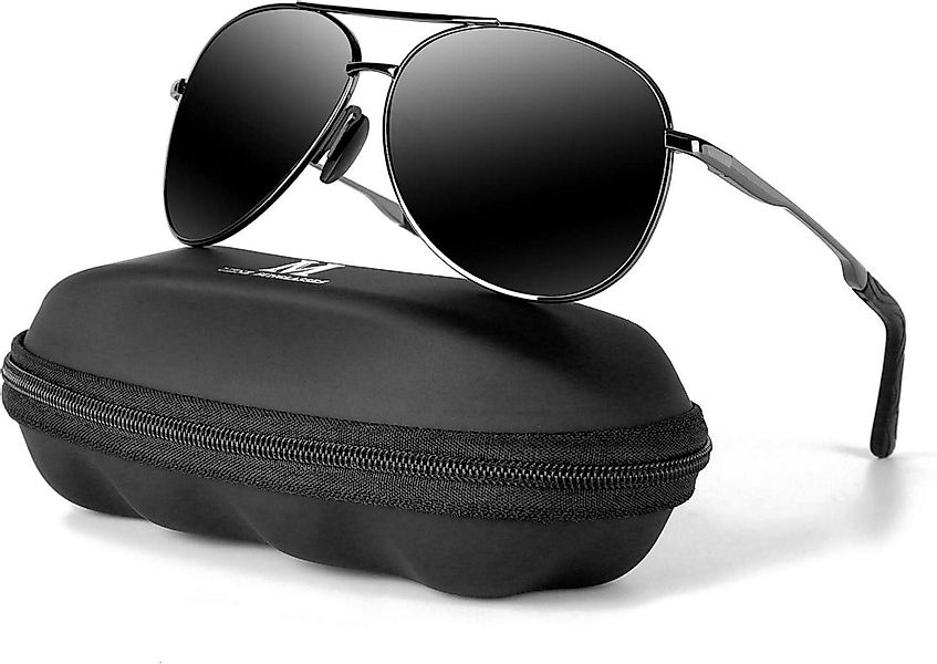 LuxusKollektion Sonnenbrille Polarisierte Sonnenbrille Herren Schwarz günstig online kaufen