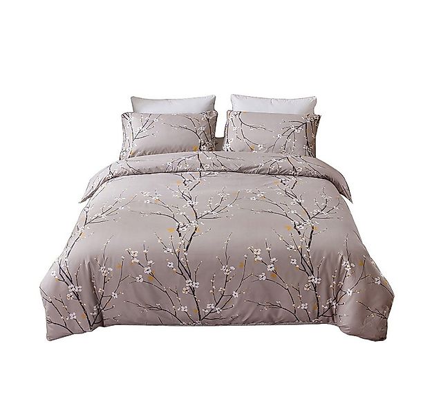 NUODWELL Bettwäsche Bettwäsche-Sets, Pflanzenmuster Polyester Bettdecke mit günstig online kaufen