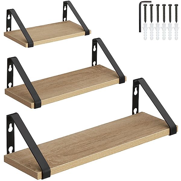 tectake Wandregal 3er Set Wandregal, Set günstig online kaufen