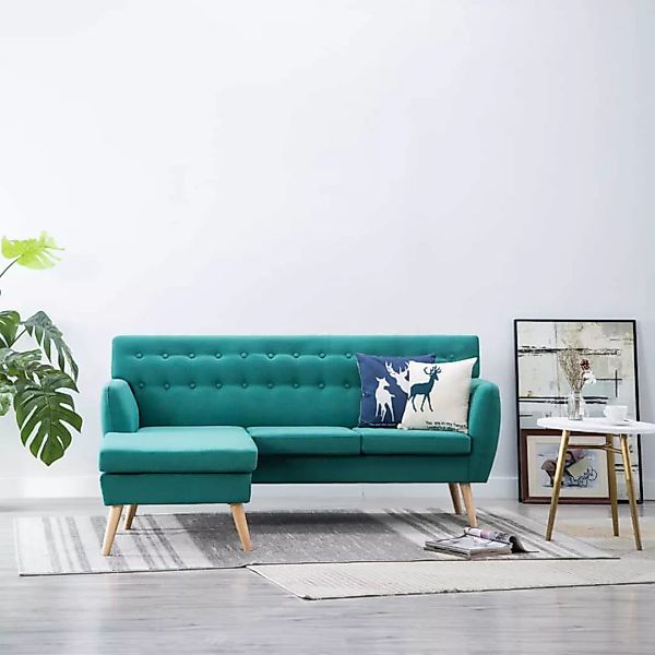 Sofa In L-form Stoffbezug 171,5 X 138 X 81,5 Cm Grün günstig online kaufen