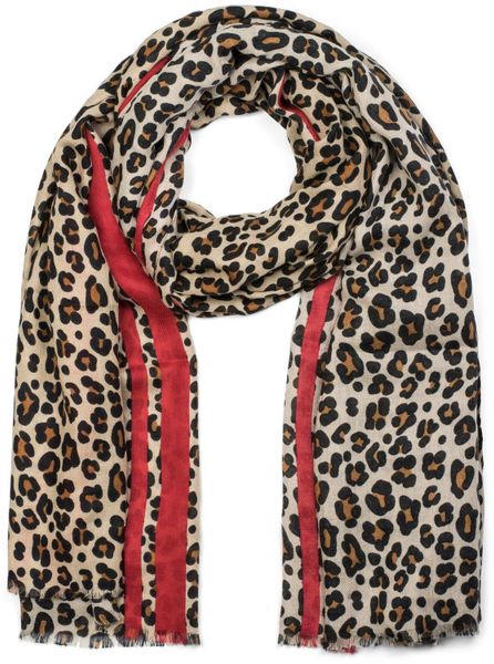 styleBREAKER Modeschal Weicher Schal mit Leoparden günstig online kaufen