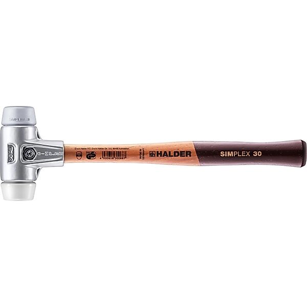 Halder Simplex Schonhammer Ø 30 mm TPE-mid Grau   Superplastik mit Aluminiu günstig online kaufen
