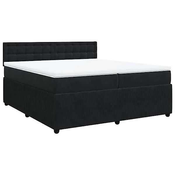vidaXL Boxspringbett mit Matratze Schwarz 200x200 cm Samt 3290144 günstig online kaufen