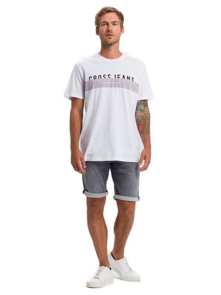 Cross Jeans Herren Jeans Short LEOM - Regular Fit - Grau Blau Schwarz günstig online kaufen