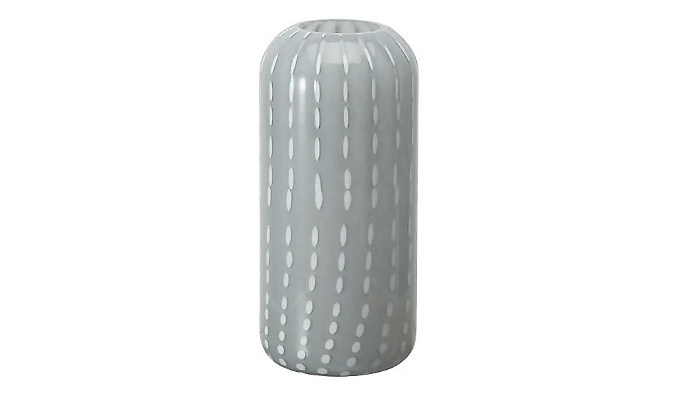 HOME STORY Vase   ¦ grau ¦ Glas ¦ Maße (cm): H: 33  Ø: 15 Accessoires > Vas günstig online kaufen