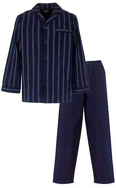 Paul Hopkins Schlafanzug Herren Pyjama lang geknöpft (2 tlg) Baumwolle günstig online kaufen