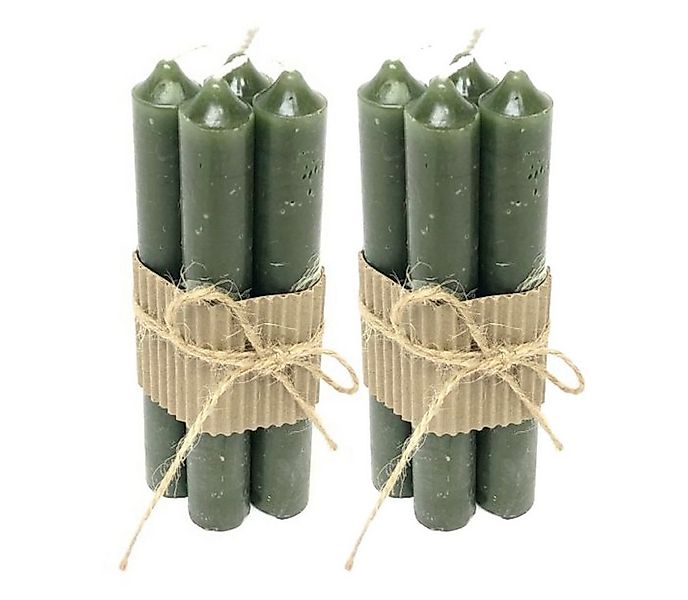 Macosa Home Tafelkerze Grün 8er Set 16 cm Wachskerzen Stabkerzen Tischkerze günstig online kaufen