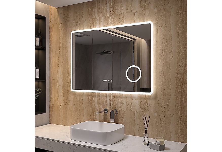 AQUABATOS LED-Lichtspiegel Badezimmer Spiegel Badspiegel Wandspiegel mit Be günstig online kaufen