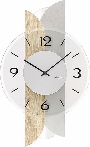 AMS Wanduhr »W9667«, Made in Germany,Holz,Wohnzimmer,Esszimmer,Küche,Arbeit günstig online kaufen