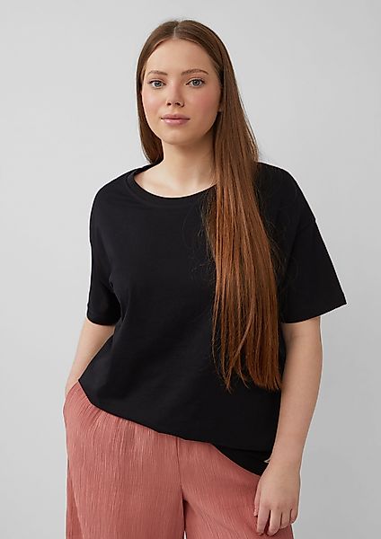 QS Kurzarmshirt Uni-Shirt im Loose Fit günstig online kaufen