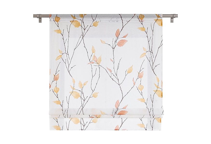 Joyswahl Raffrollo, mit Stangendurchzug, ohne bohren, mit Zweig und Blattmo günstig online kaufen