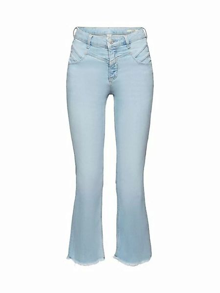 Esprit 7/8-Jeans Ausgestellte Baumwolljeans mit mittlerer Bundhöhe günstig online kaufen
