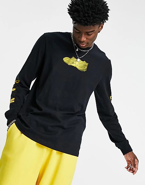 Nike – Jordan Jumpman – Shirt in Grau mit langen, bedruckten Ärmeln günstig online kaufen