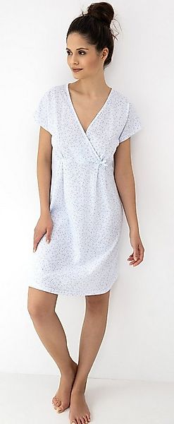 Sensis Nachthemd kurzarm, feminin mit zartem Muster günstig online kaufen