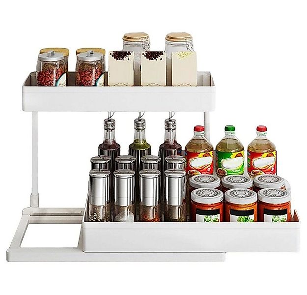 NUODWELL Standregal Unter Waschbecken Regal Herausziehbarer Schrank-Organiz günstig online kaufen