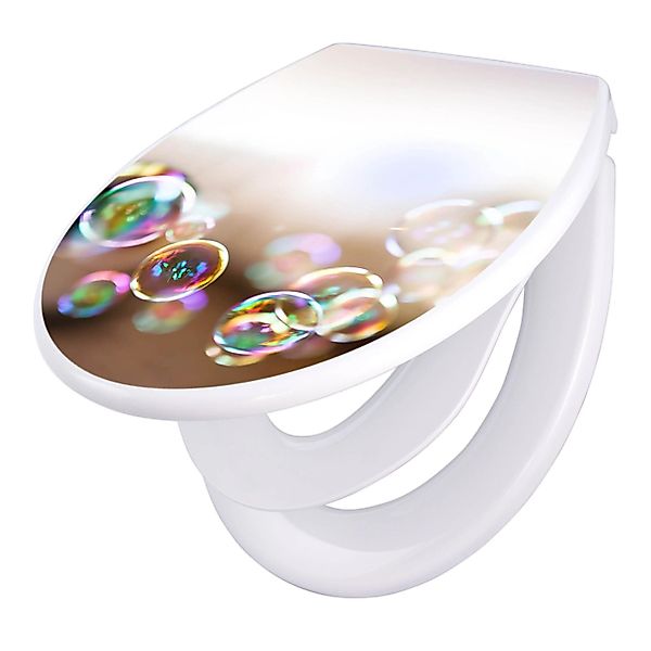 banjado WC-Sitz Motiv Seifenblasen (mit Kindersitz, integrierte Scharniere) günstig online kaufen