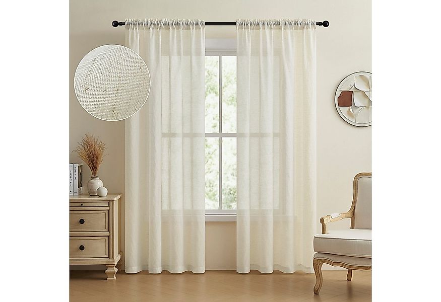 BTTO V&G Gardine Voile Gardinen Boho Vorhänge (2 St), halbtransparent, Stan günstig online kaufen