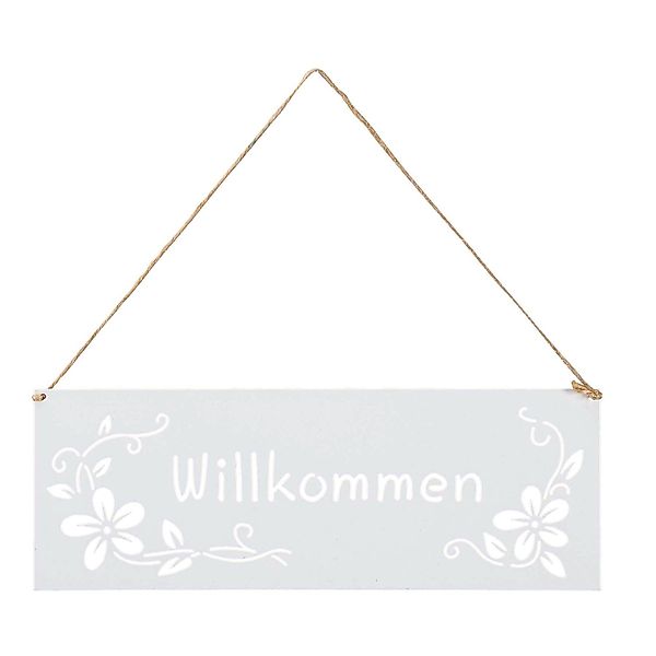 Levandeo® Dekohänger, Schild Willkommen 25x9cm Außen günstig online kaufen