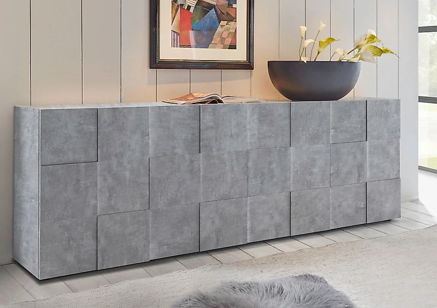 INOSIGN Sideboard "Dama Breite 241, Kommode 4 Türen, Anrichte" Front in 3D- günstig online kaufen