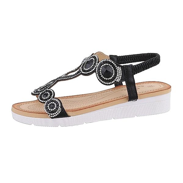Ital-Design Damen Freizeit Riemchensandalette (86016838) Keilabsatz/Wedge günstig online kaufen