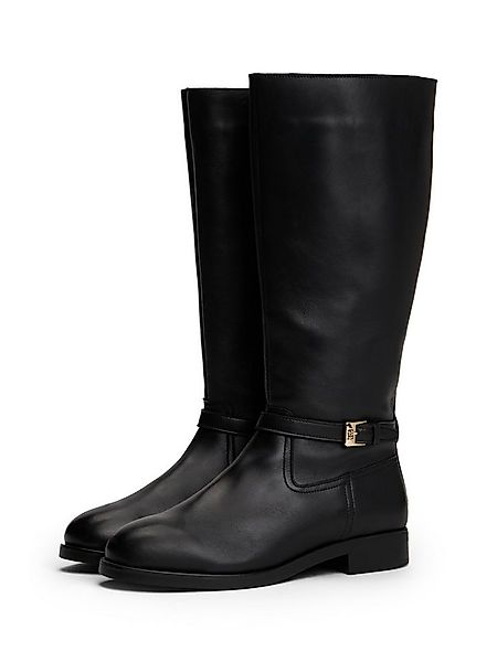 Tommy Hilfiger TH BUCKLE RIDING LTHR LONG BOOT Stiefel, Blockabsatz, Langsc günstig online kaufen